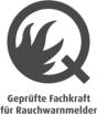 Geprfte Fachkraft fr Rauchwarnmelder Label Logo